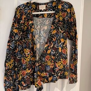 Sezane tie blouse size 6